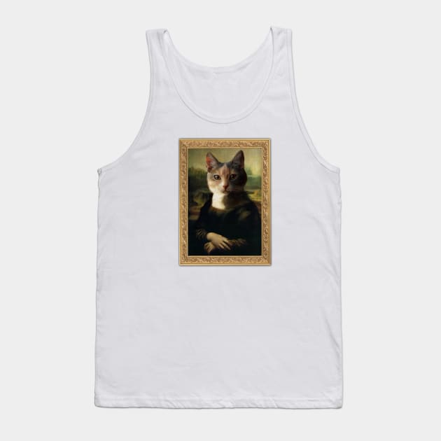 Monalisa Cat Louvre Tank Top by creativeballoon